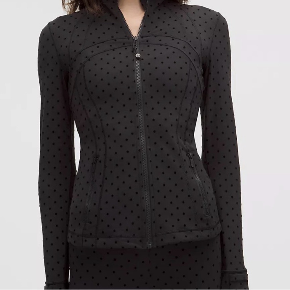 Lululemon Athletica Black Polka Dot Blazer
